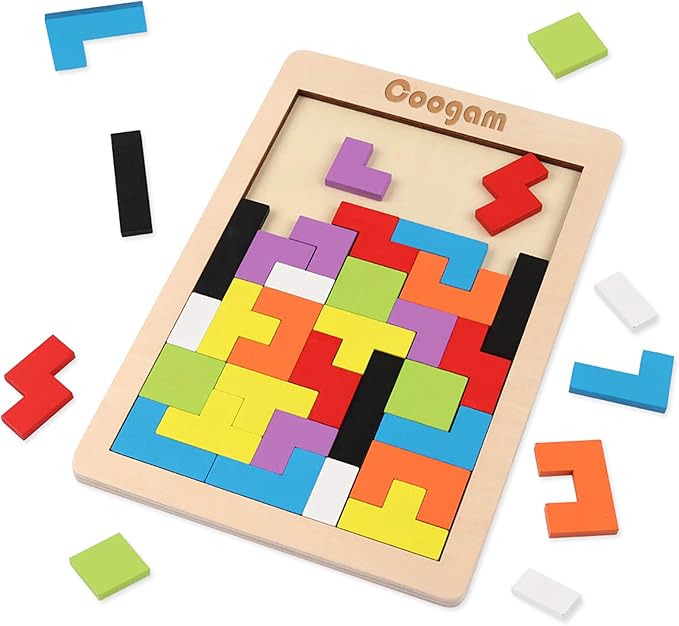 Wooden Tetris Puzzle