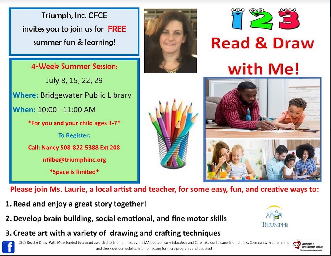123 read and draw with me flyer