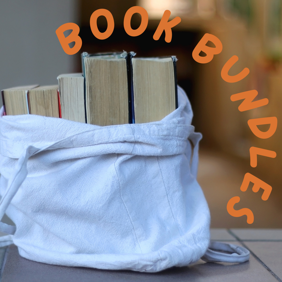 bag of books image with text that reads book bundles
