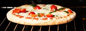 pizza cooked on a grill