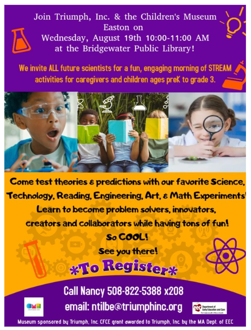 Join us for a morning of STREAM for ages preK to grade 3