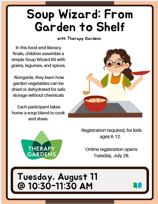 In this food-and-literacy finale, children assemble a simple Soup Wizard Kit with grains, legumes, and spices