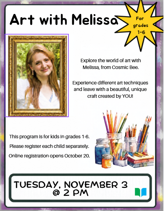 register for Art with Melissa