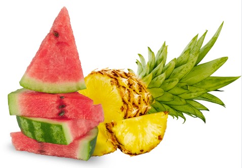 pineapple and watermelon