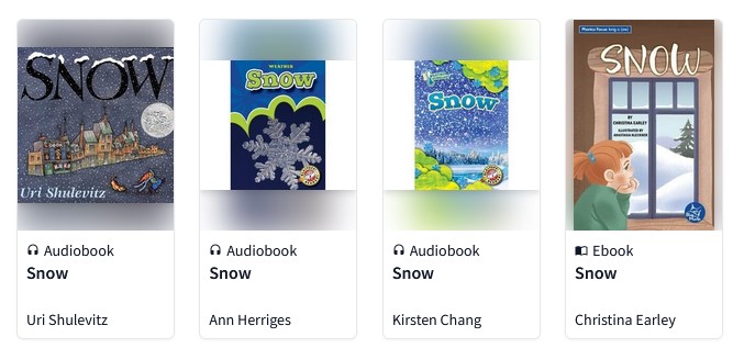 snow books on hoopla