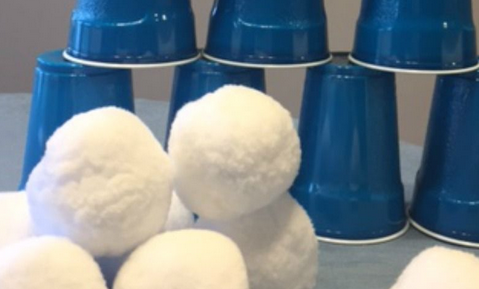 snowballs cup target throw