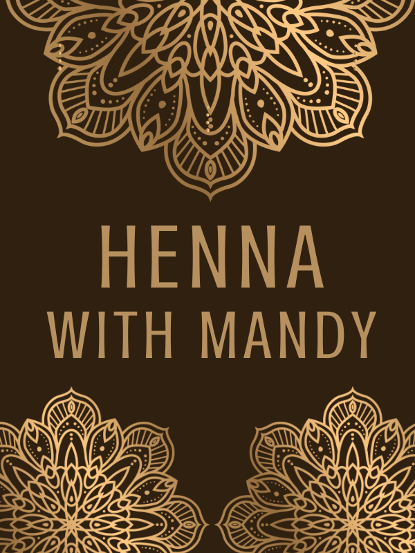 mandala images with text that reads henna with mandy