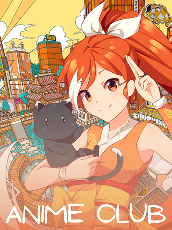 crunchyroll hime with text that reads anime club