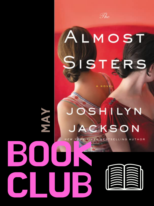 the almost sisters book cover image with text that reads Book Club