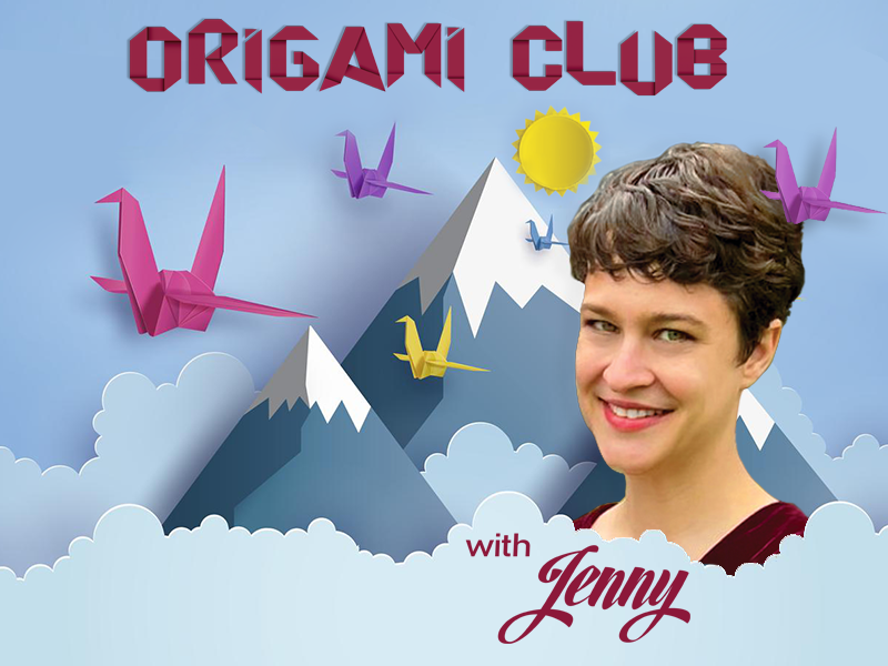 image of jenny with origami 